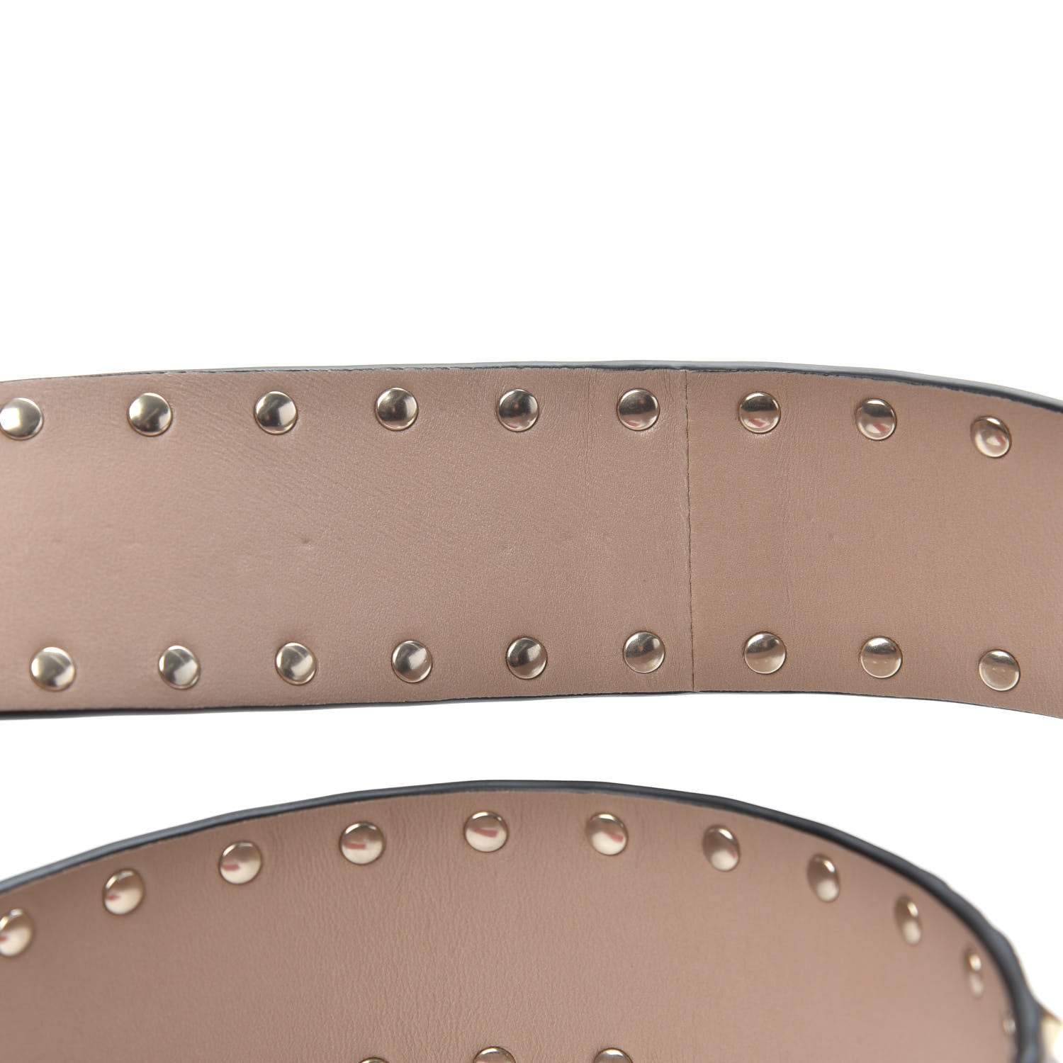 Valentino Garavani Lambskin Rockstud Spike Shoulder Strap Poudre 4 of 5