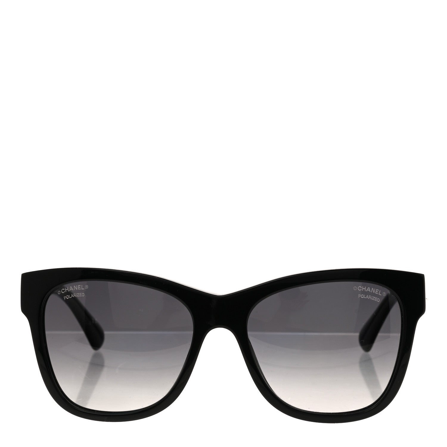Chanel Acetate Polarized Square CC Sunglasses 5380 Black 2 of 4