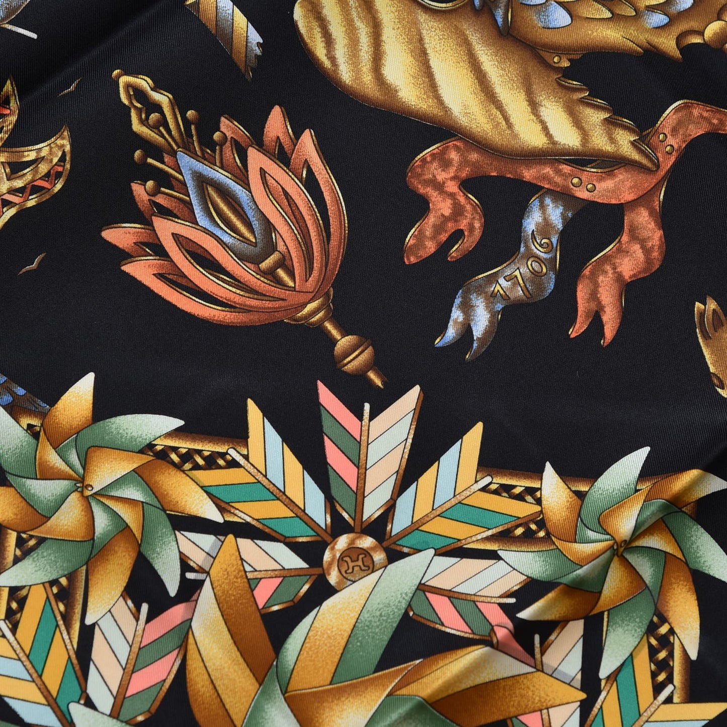 Silk Les Girouettes Scarf 90