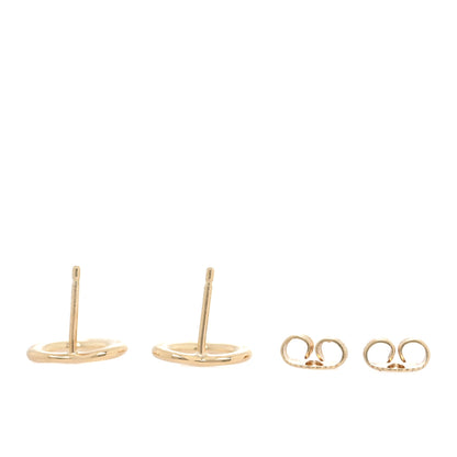 Tiffany 18K Yellow Gold 11mm Elsa Peretti Open Heart Earrings 3 of 5