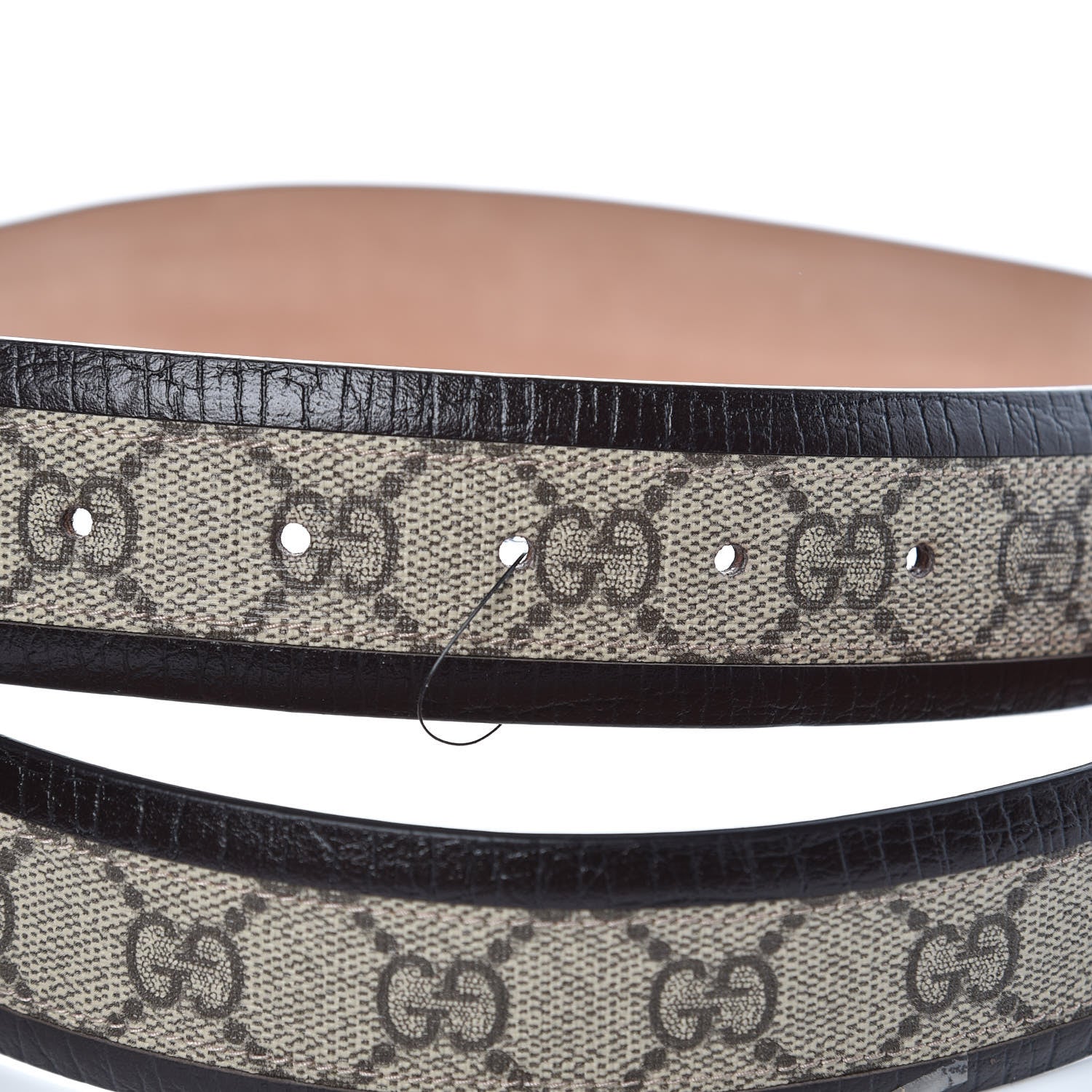 Gucci GG Plus Monogram Niagara Lux Calfskin Interlocking G 40mm Belt 95 38 Beige Ebony Cocoa 4 of 7