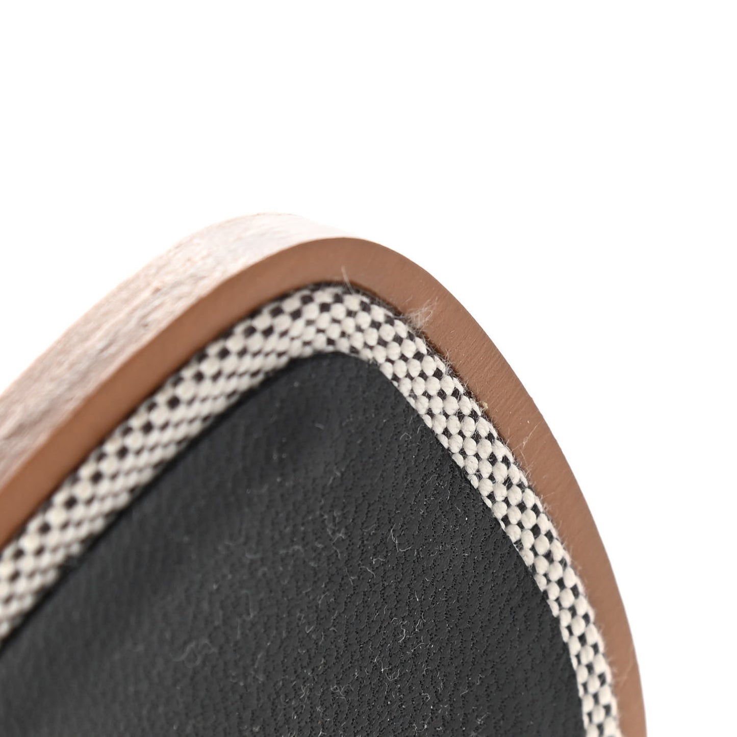 Calfskin Canvas Oran Sandals 36.5 Black