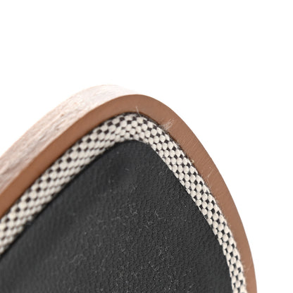 Hermes Calfskin Canvas Oran Sandals 36.5 Black 2 of 10