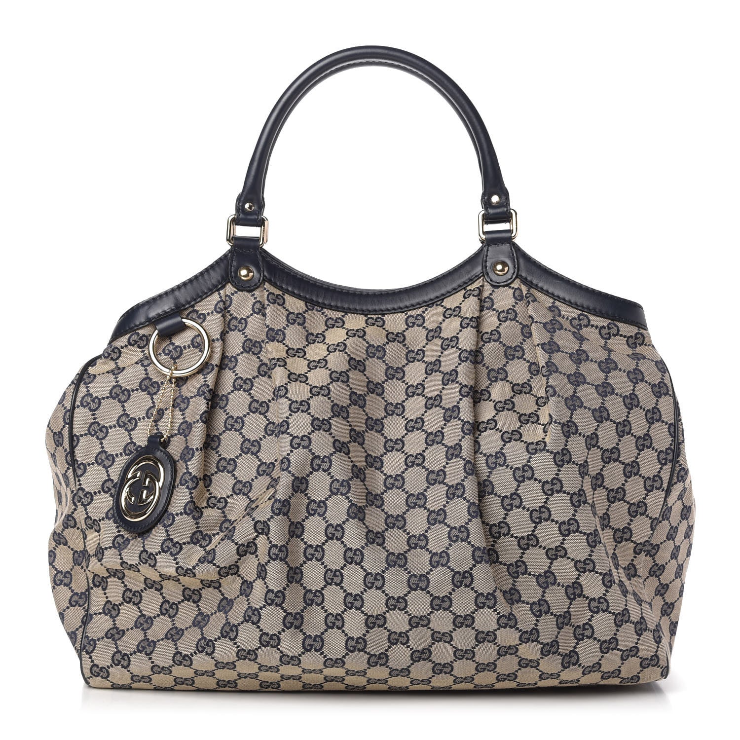 Gucci Monogram Calfskin Large Sukey Tote Beige Blue 1 of 10