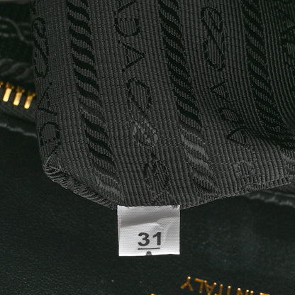 Prada Soft Calfskin Triangolo Symbole Embossed Large Tote Black 7 of 11
