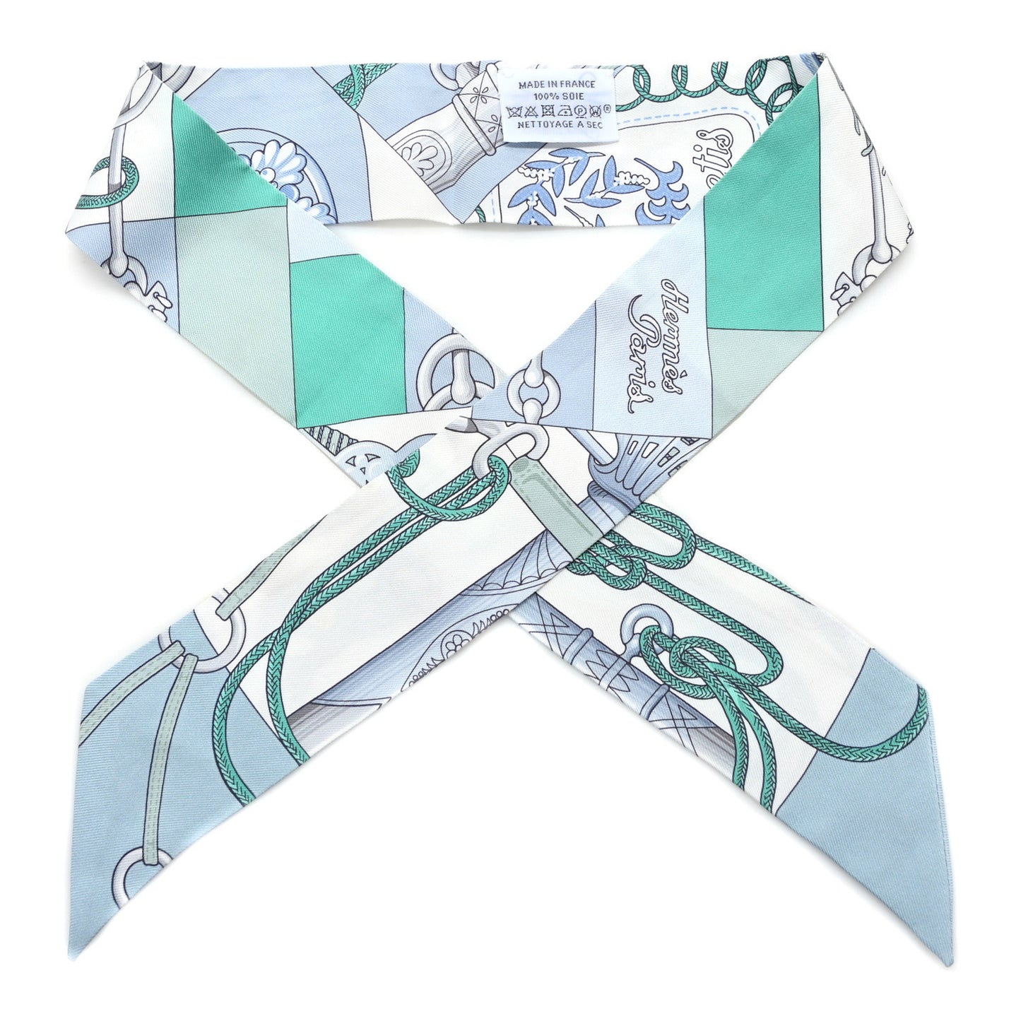 Silk Cliquetis Twilly Ciel White Menthol