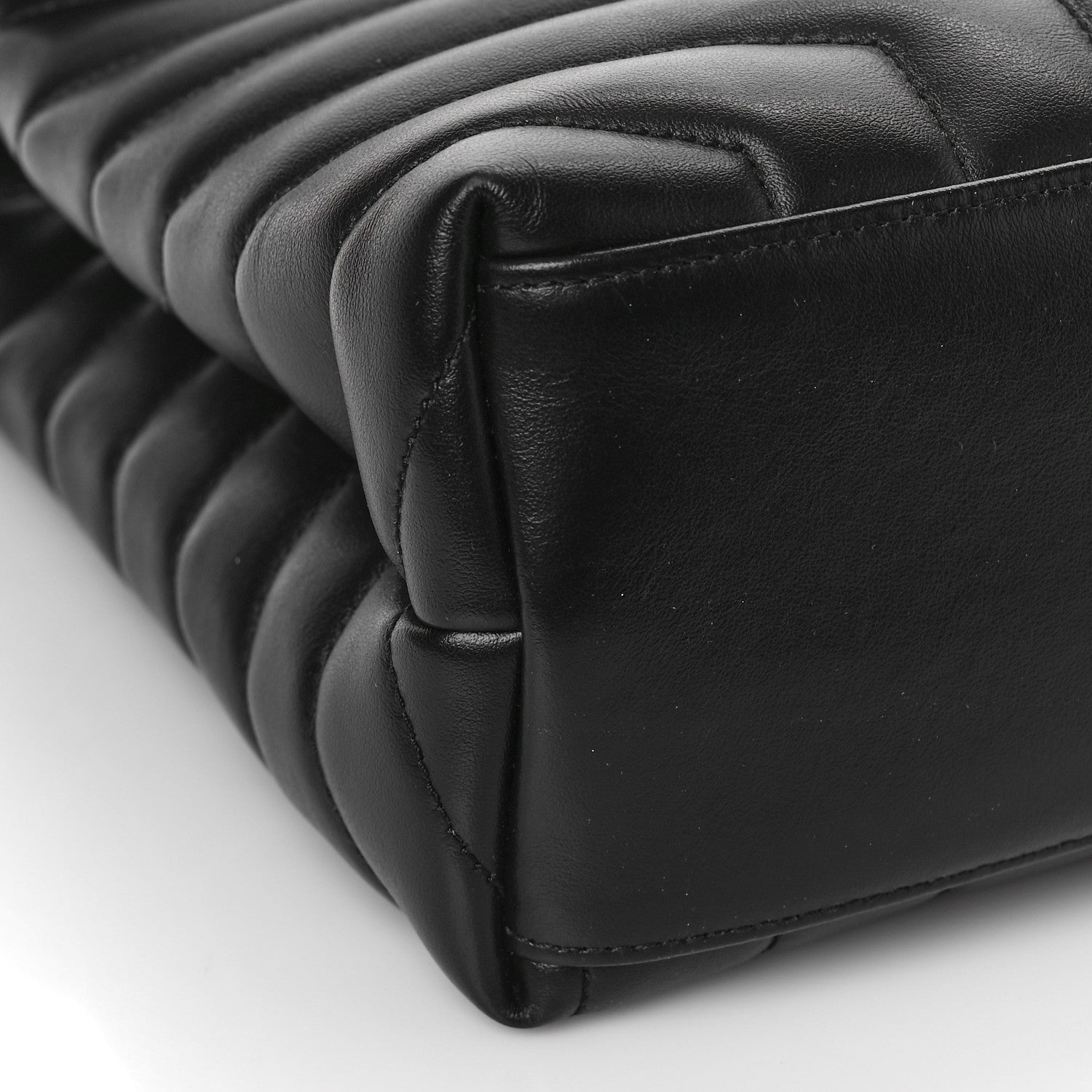 Saint Laurent Calfskin Y Quilted Monogram Medium Loulou Chain Satchel Black 7 of 8