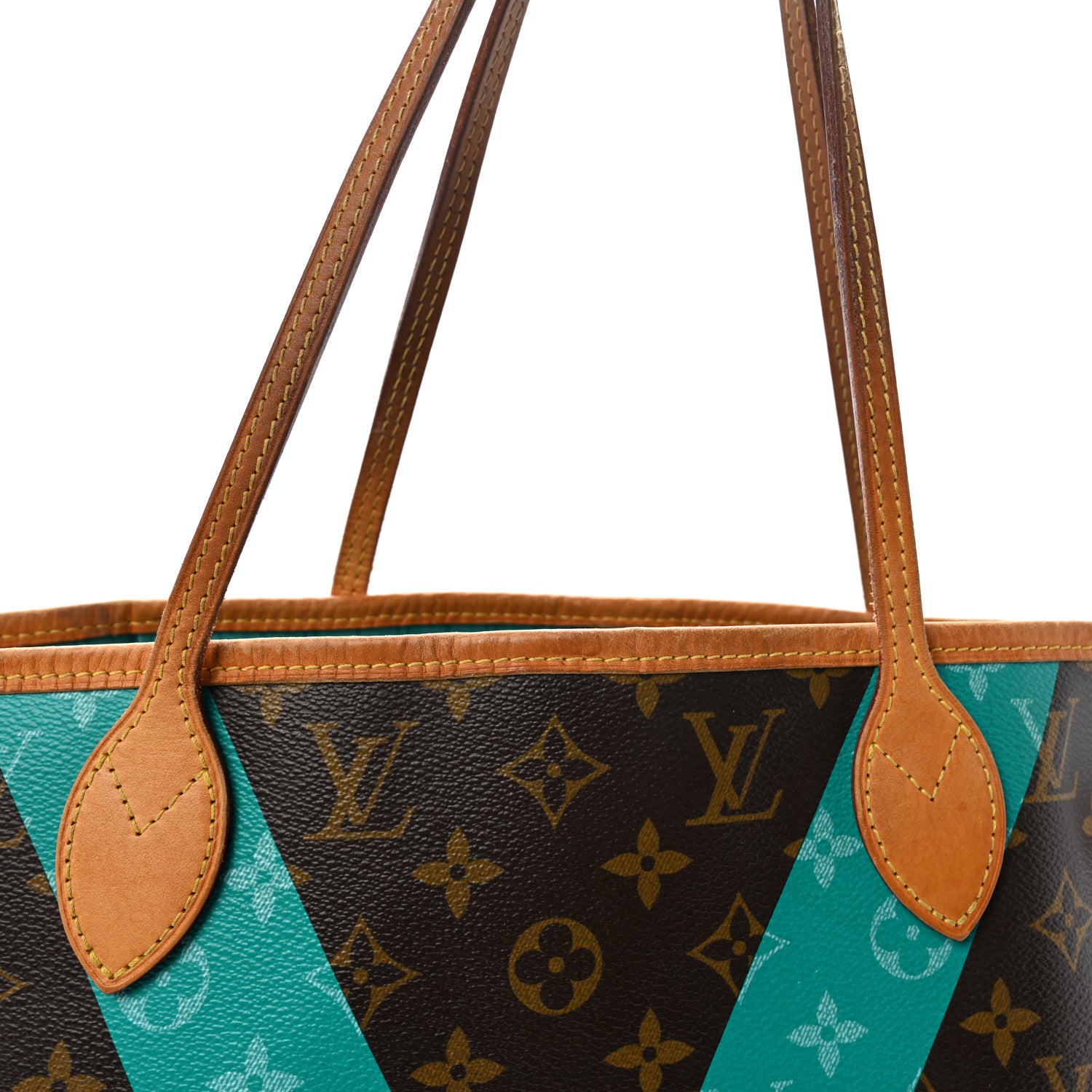 Louis Vuitton Monogram V Neverfull MM Turquoise 1915646 – FASHIONPHILE