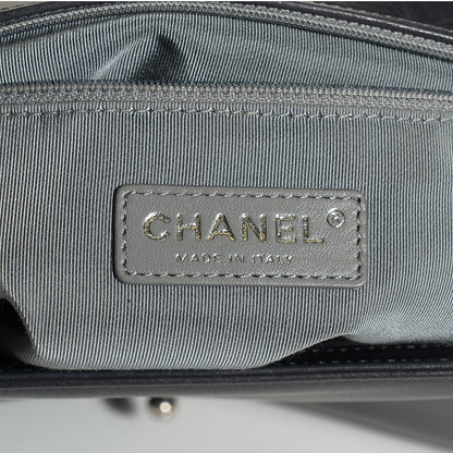 Chanel Lambskin Quilted Large Boy Flap Dark Grey 16 of 16