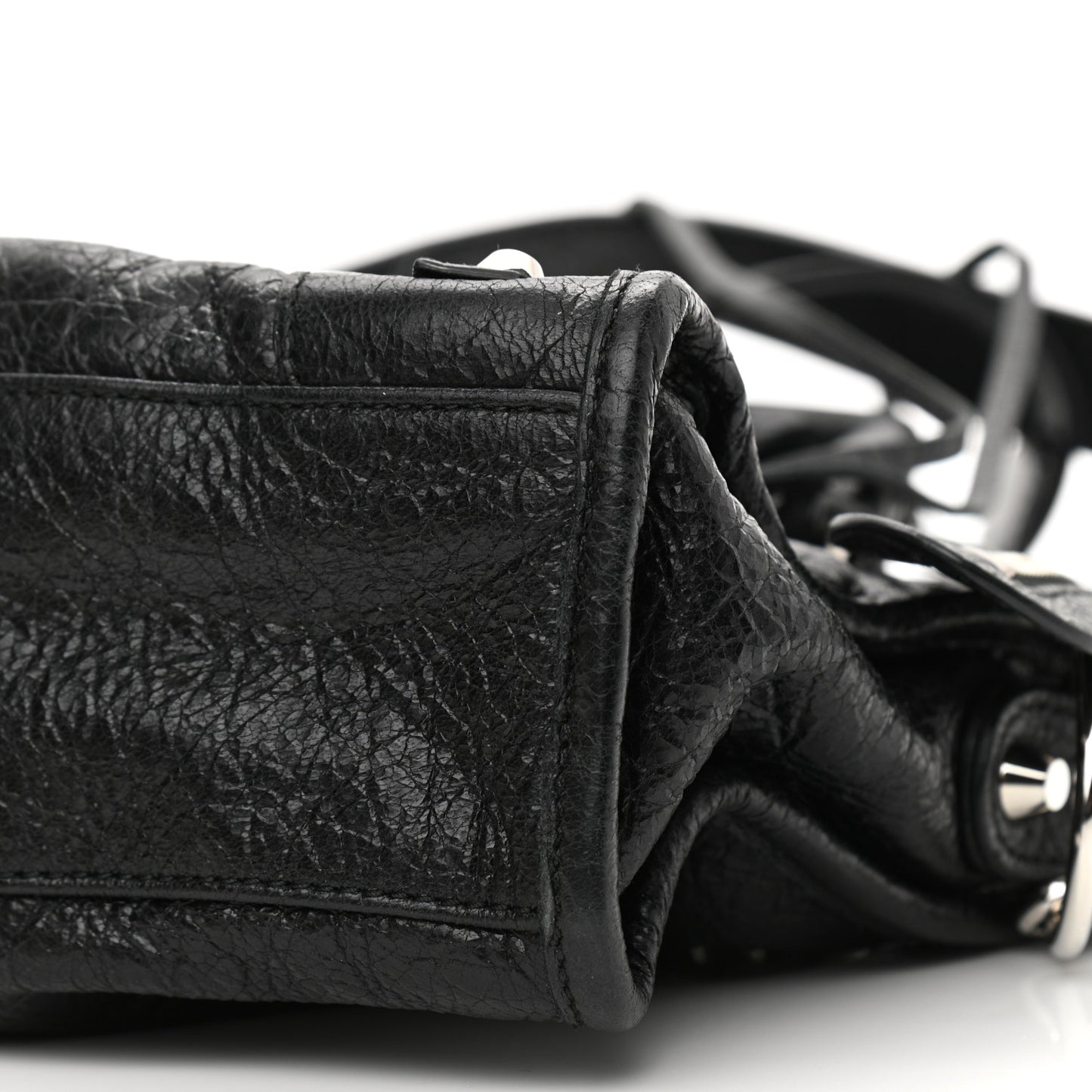 Agneau Classic Silver Hardware Mini City Black