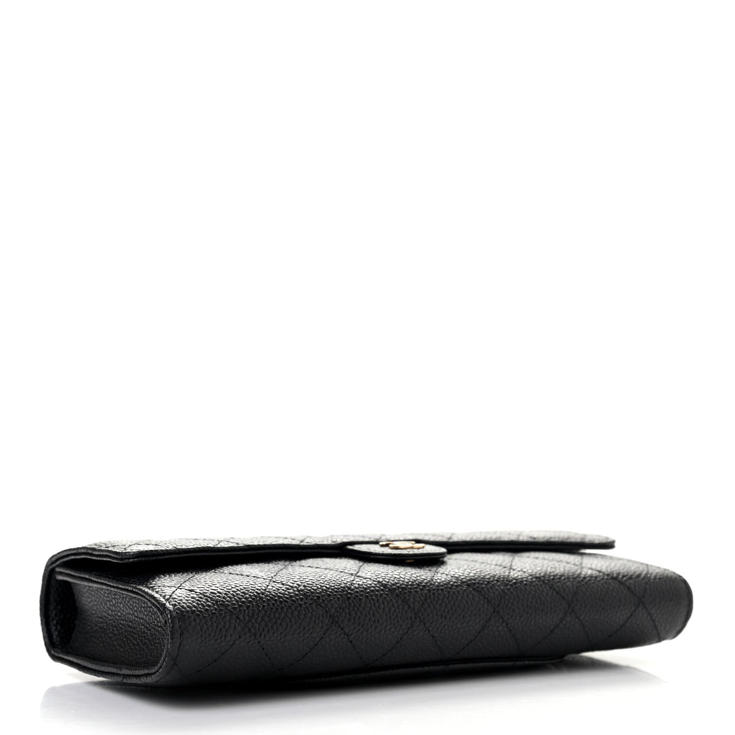 Caviar Quilted Travel Wallet Black