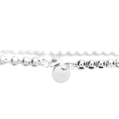 Tiffany Sterling Silver 4mm Mom Heart Tag Bead Bracelet 4 of 5