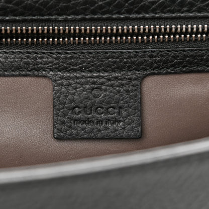 Gucci Calfskin Studded Medium Miss Bamboo Shoulder Bag Black 6 of 11