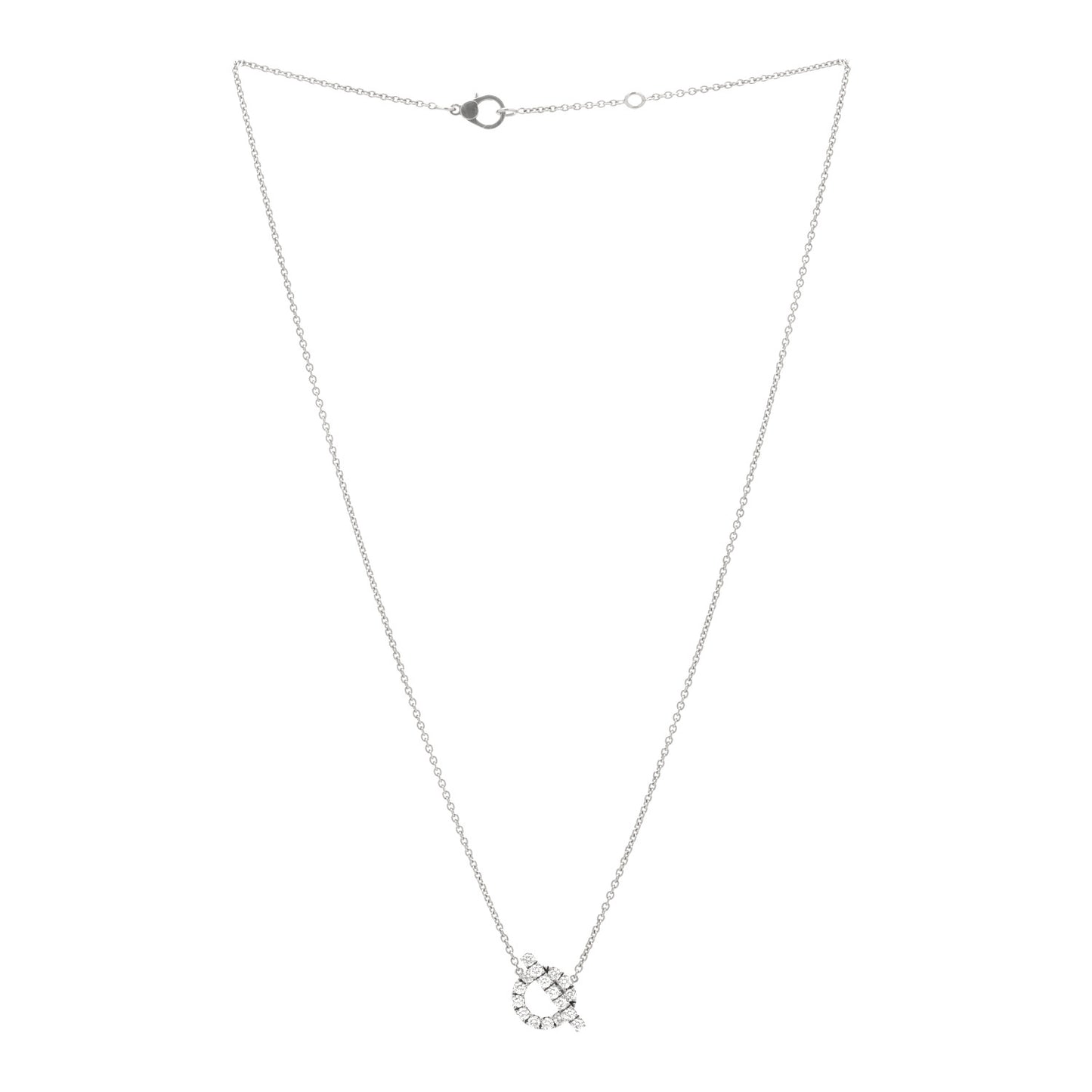 18K White Gold Diamond Finesse Pendant Necklace