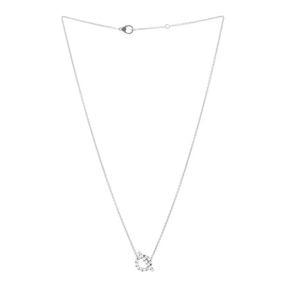 Hermes 18K White Gold Diamond Finesse Pendant Necklace 3 of 6