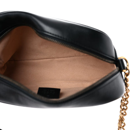 Gucci Calfskin Matelasse Small GG Marmont Chain Shoulder Bag Black 5 of 10