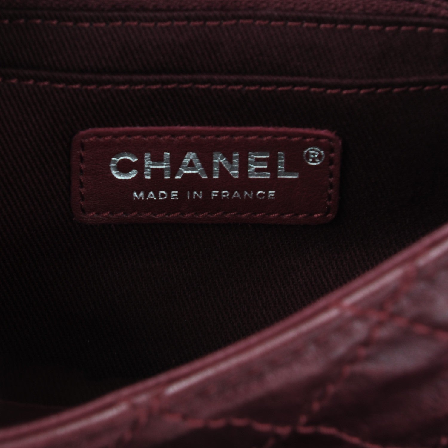 Chanel Caviar Aged Calfskin Medium Bubble Graphic Messenger Bag Dark Red 7 of 8