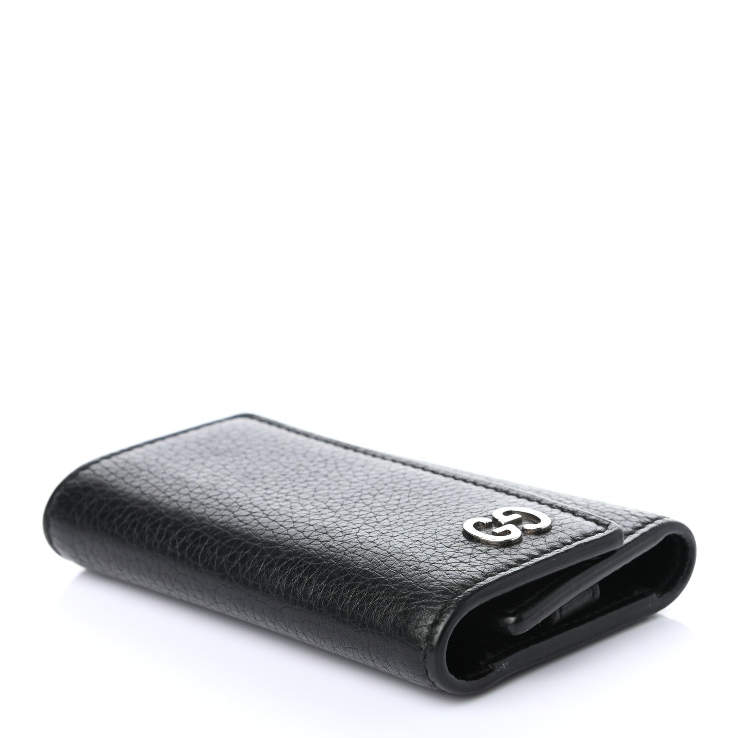 Gucci Pebbled Calfskin Dorian 6 Key Holder Case Black 4 of 7