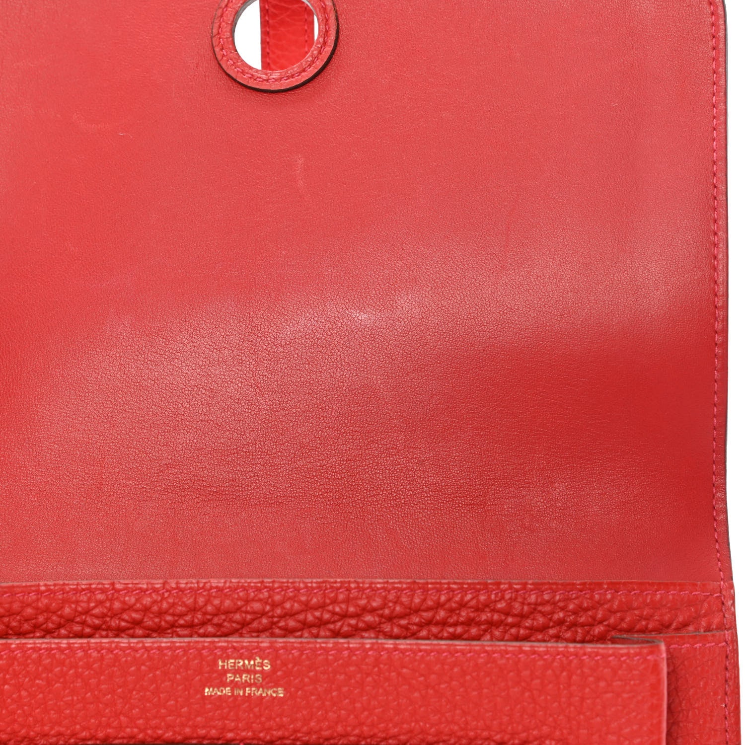 Hermes Togo Dogon Duo Wallet Rouge Casaque 11 of 11