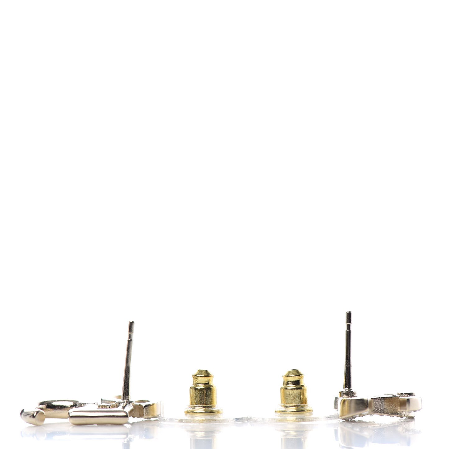 Crystal CC No 5 Earrings Gold