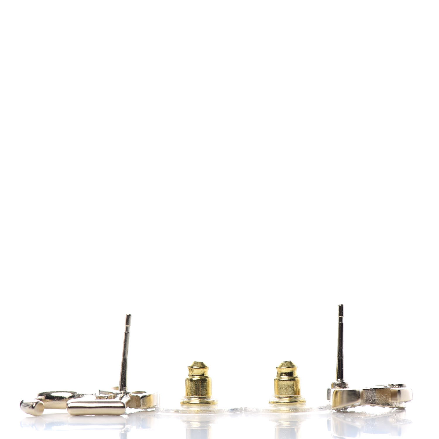 Chanel Crystal CC No 5 Earrings Gold 3 of 5