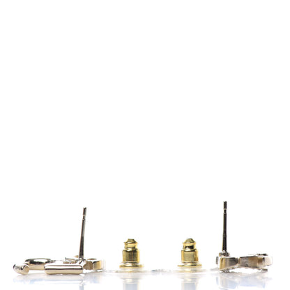 Chanel Crystal CC No 5 Earrings Gold 3 of 5