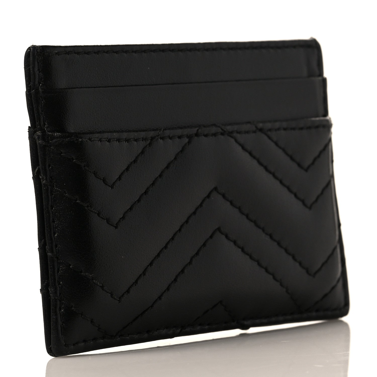 Gucci Calfskin Matelasse GG Marmont Card Holder Black 3 of 9