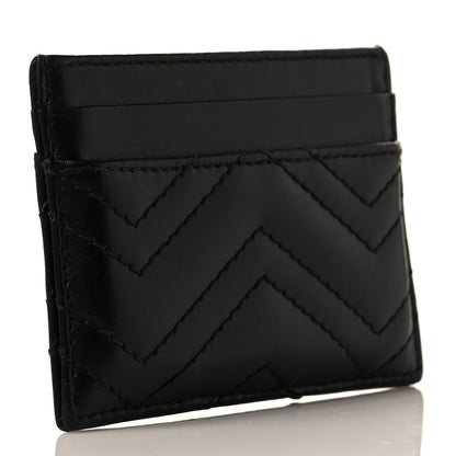 Gucci Calfskin Matelasse GG Marmont Card Holder Black 3 of 9