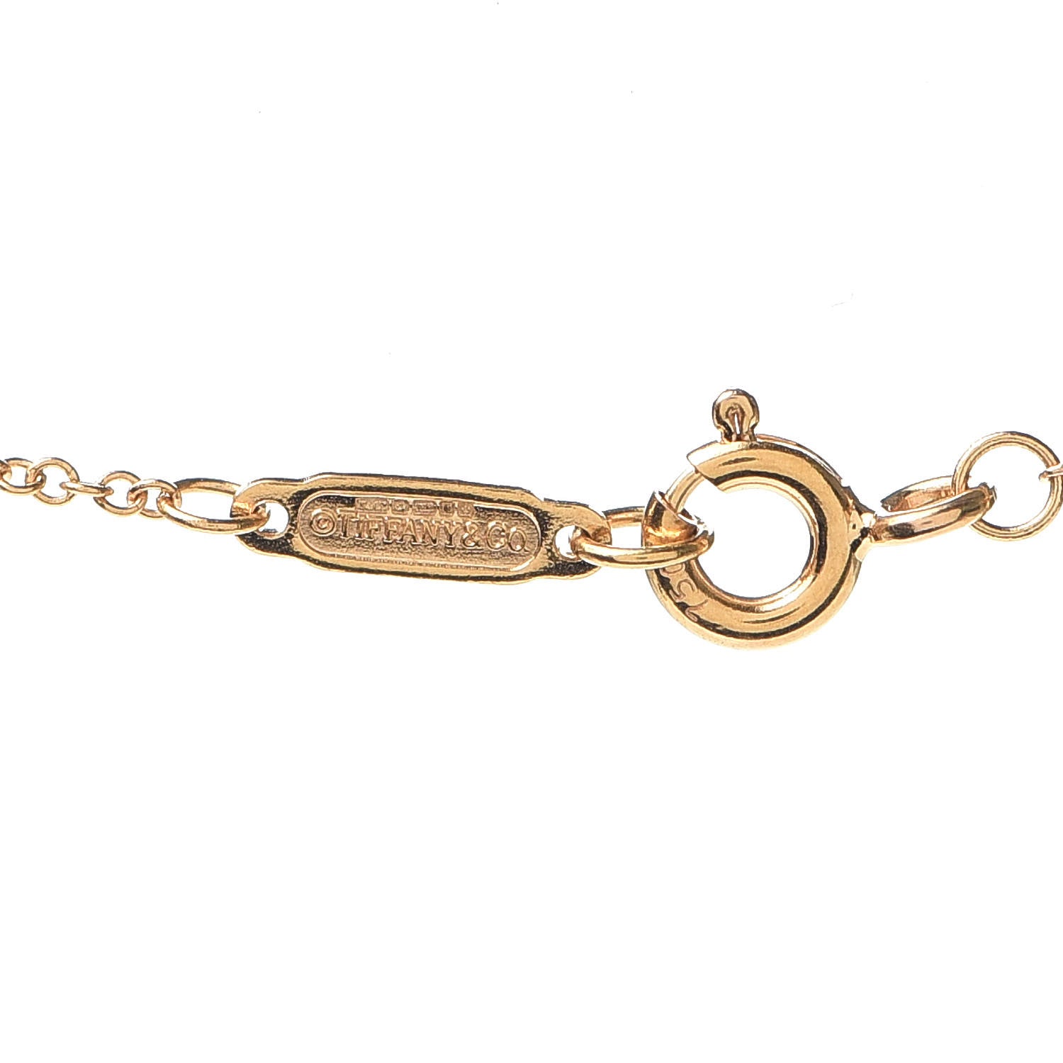Tiffany 18K Yellow Gold Diamond Crown Key Pendant Necklace 5 of 5