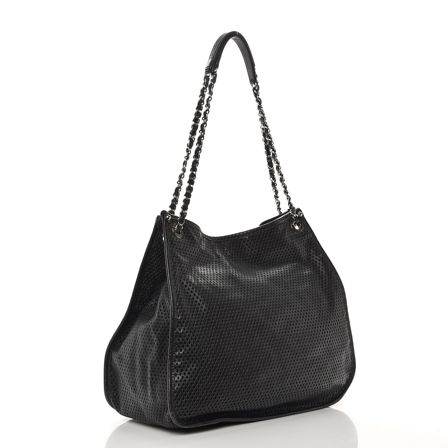 Chanel Calfskin Perforated Up In The Air Tote Black 3 of 11