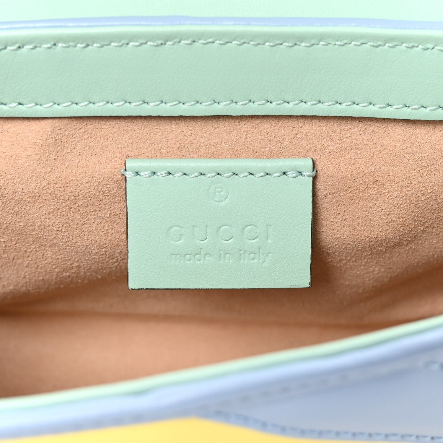 Gucci Calfskin Matelasse Diagonal Super Mini GG Marmont Shoulder Bag Multicolor Pastel 6 of 10