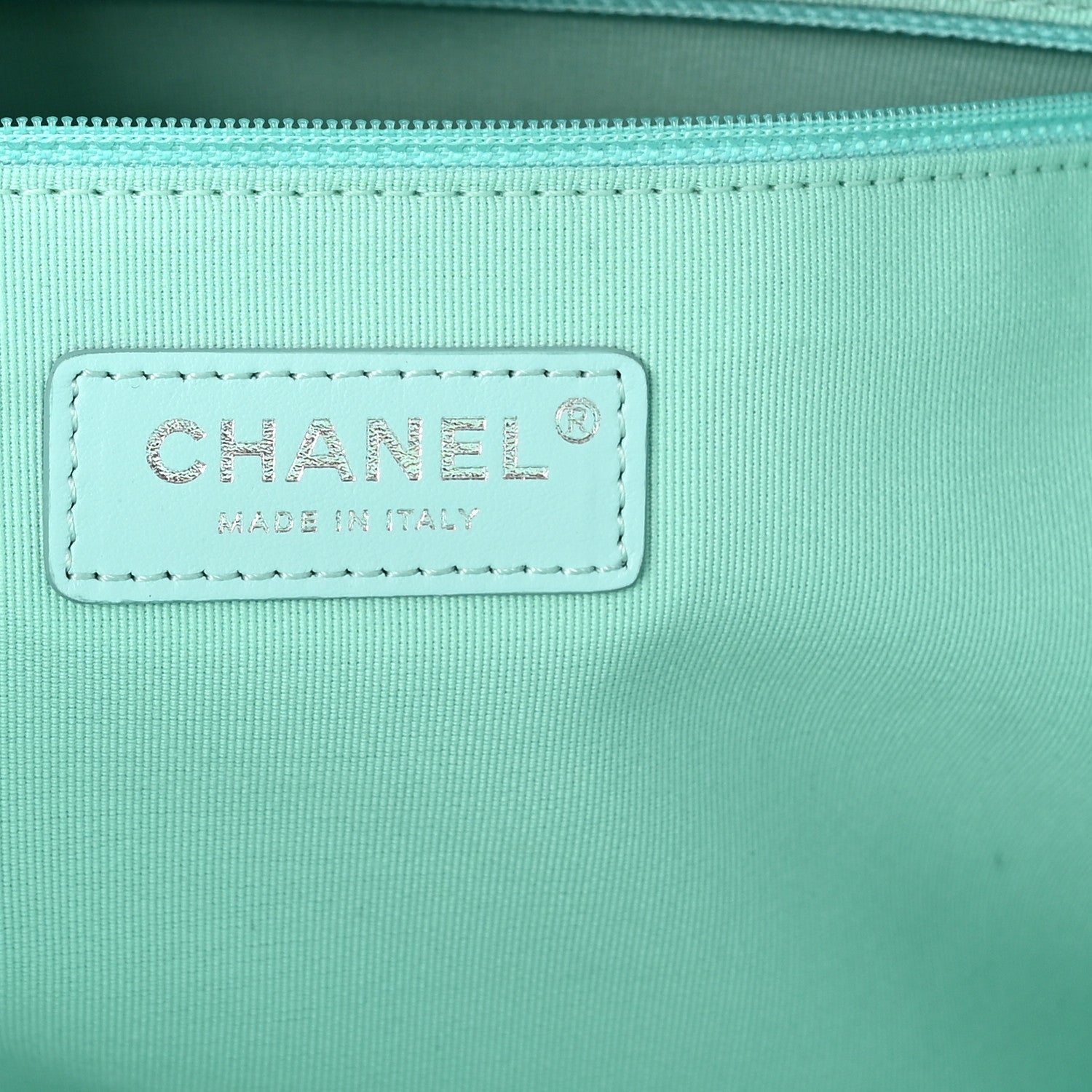 Chanel Shaded Calfskin Medium Deauville Tote Light Green Turquoise Purple 7 of 11