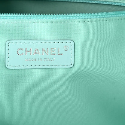 Chanel Shaded Calfskin Medium Deauville Tote Light Green Turquoise Purple 7 of 11