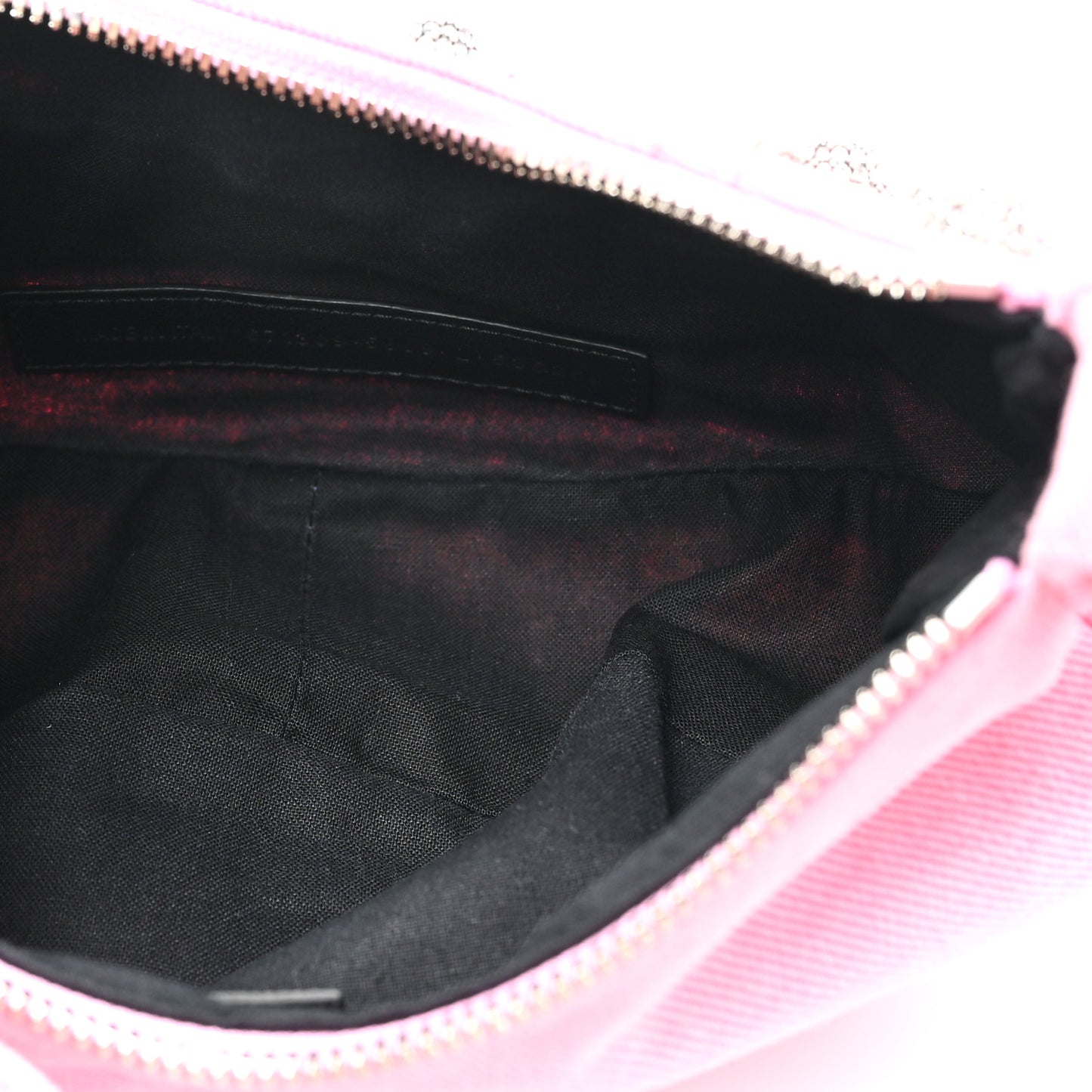 Washed Frayed Denim Crystal Le Cagole Shoulder Bag XS Denim Pink