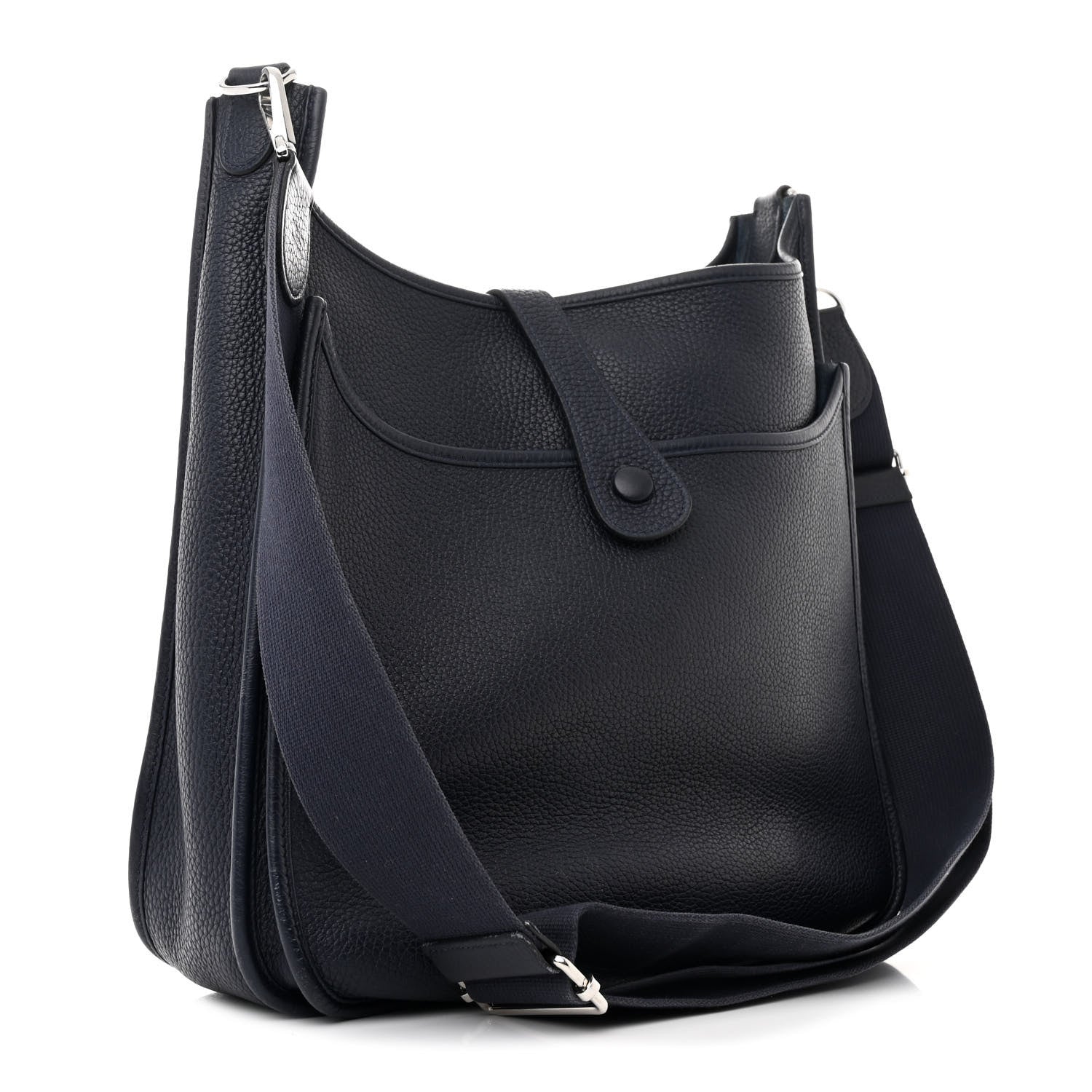 Hermes Taurillon Clemence Evelyne III GM Bleu Nuit 3 of 11