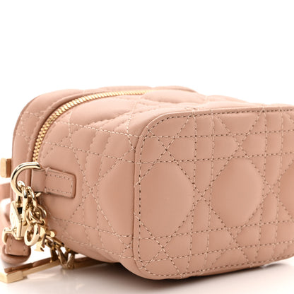 Christian Dior Lambskin Cannage Micro Vanity Case Rose Des Vents 8 of 9