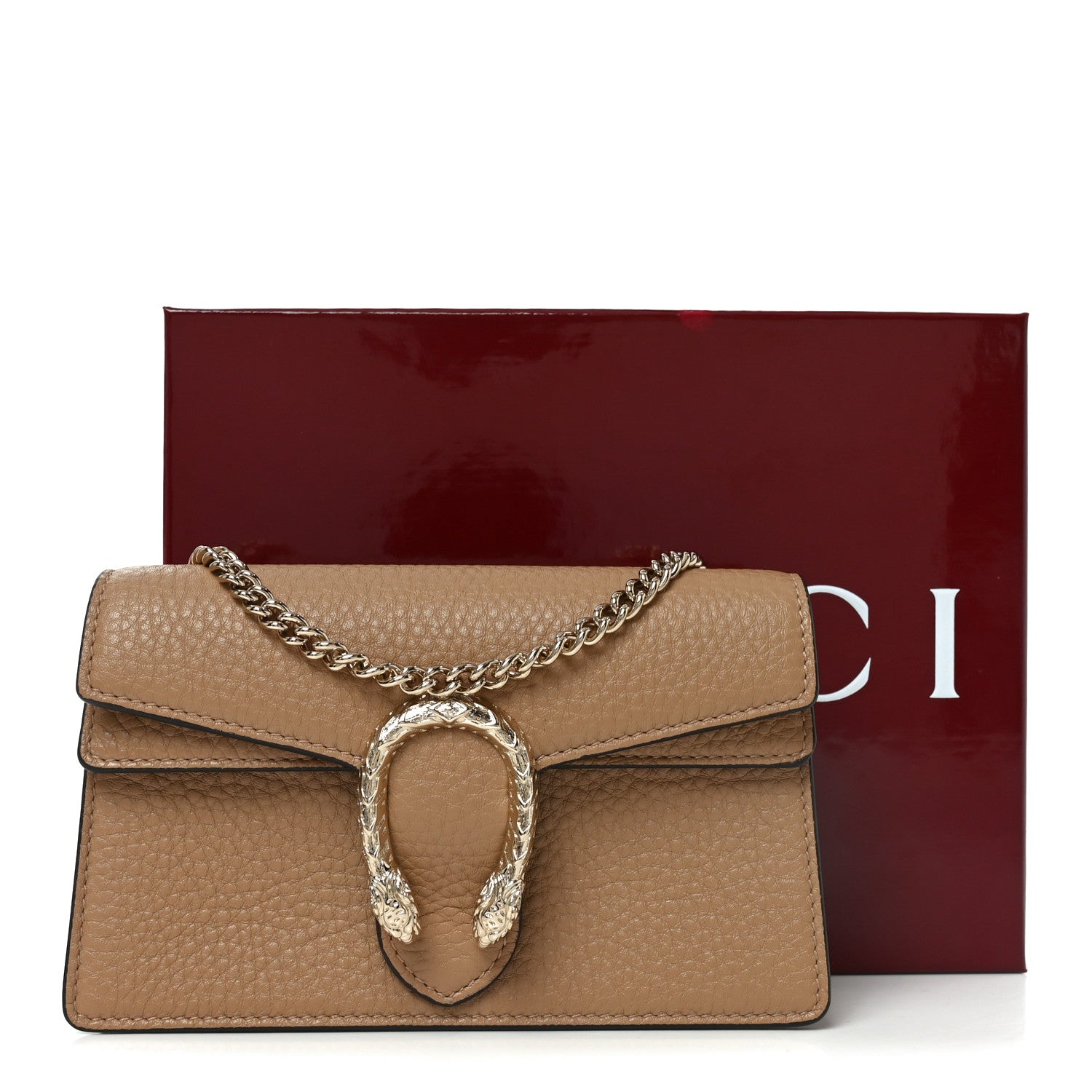 Gucci Calfskin Super Mini Dionysus Shoulder Bag Natural Tan 11 of 11