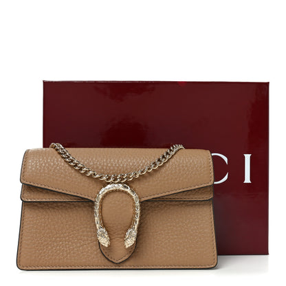Gucci Calfskin Super Mini Dionysus Shoulder Bag Natural Tan 11 of 11