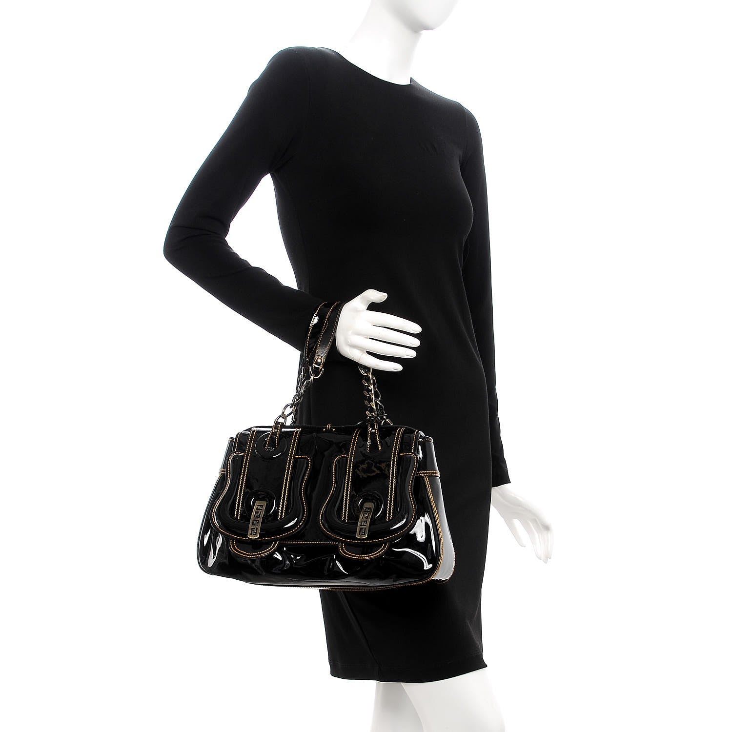 Fendi Patent B Bag Black 2 of 11