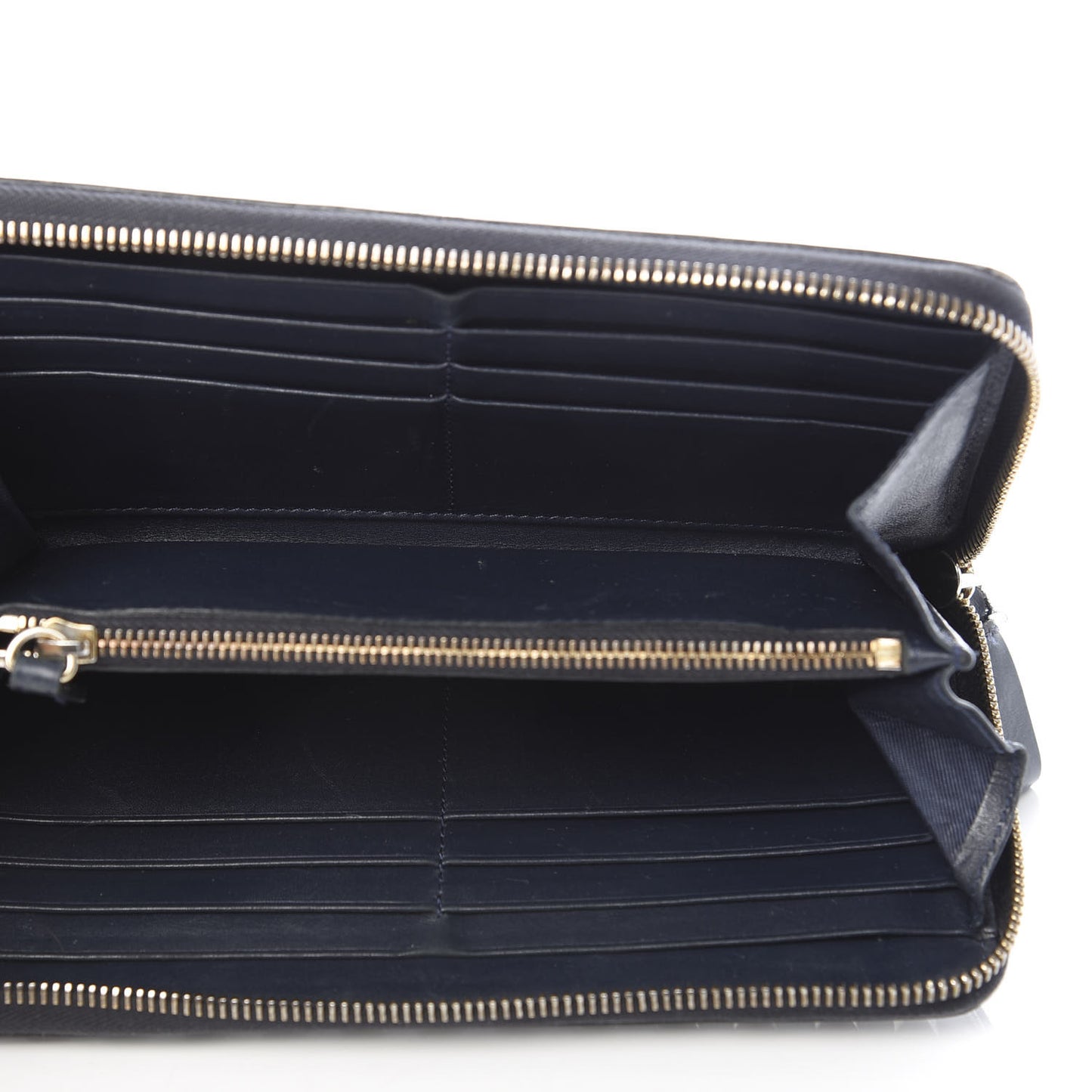 Calfskin Rockstud Zip Around Wallet Marine