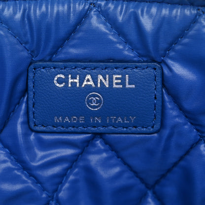 Chanel Lambskin Quilted Medium Cosmetic Case Blue 6 of 7