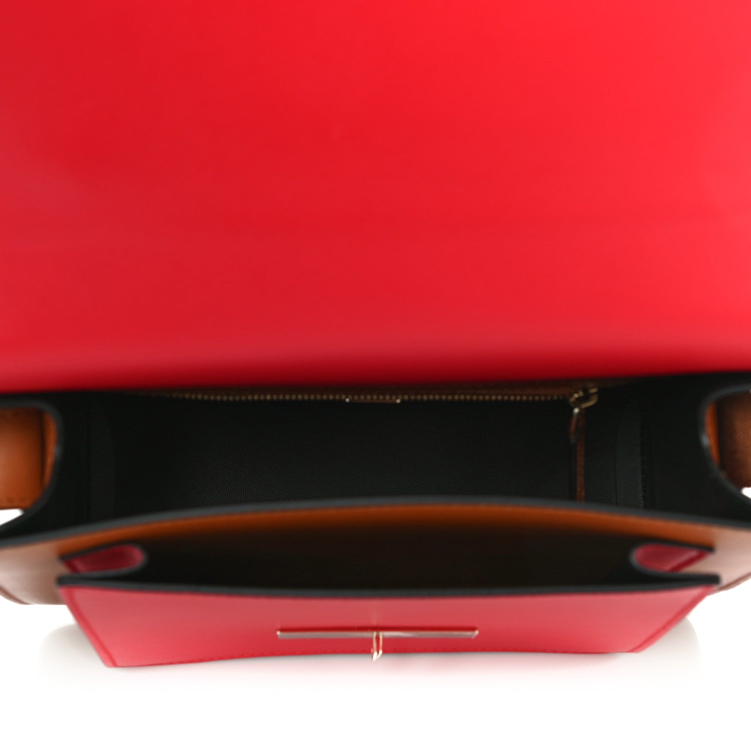 MCM Calfskin Milano Shoulder Bag Red Brown Black 5 of 12