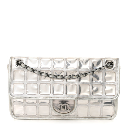 Chanel Vinyl Large Ice Cube Flap Silver 1 of 12