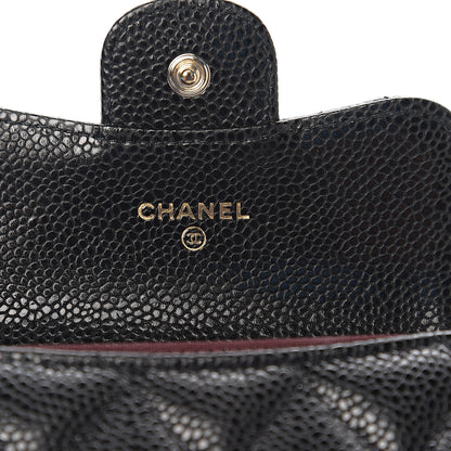 Chanel Caviar Quilted Flap Card Holder Wallet Black 5 of 8