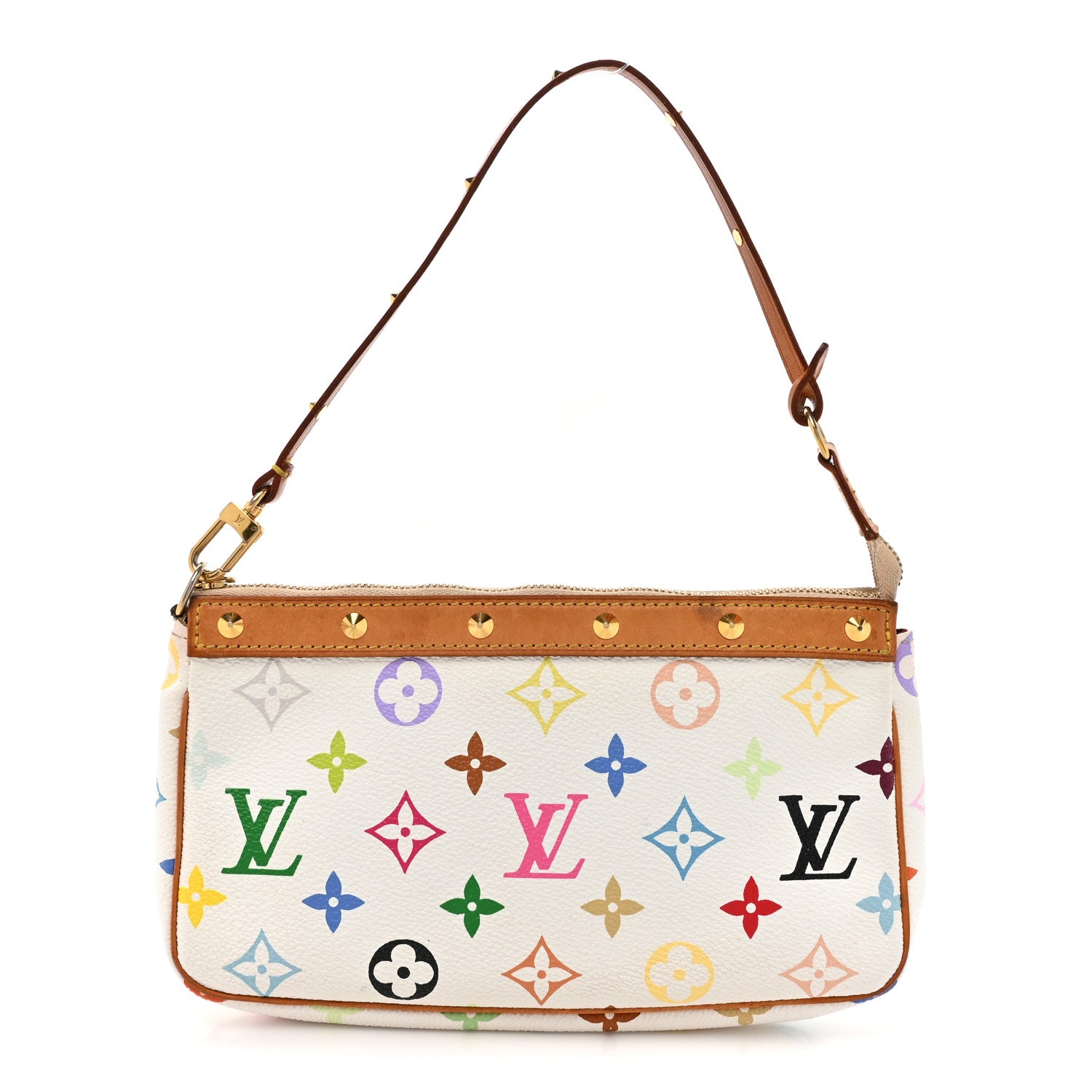 Louis Vuitton Monogram Multicolor Pochette Accessories White 1 of 14