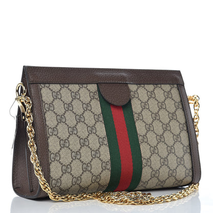 Gucci GG Supreme Monogram Web Small Ophidia Chain Shoulder Bag Brown 3 of 10