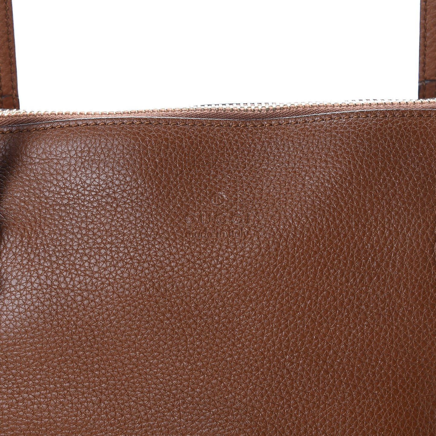 Pebbled Calfskin Medium Bree Shoulder Bag Tabacco