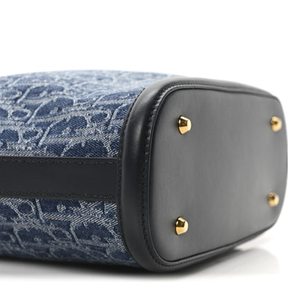 Christian Dior Denim Jacquard Oblique C'est Dior Bucket Bag Blue 15 of 17