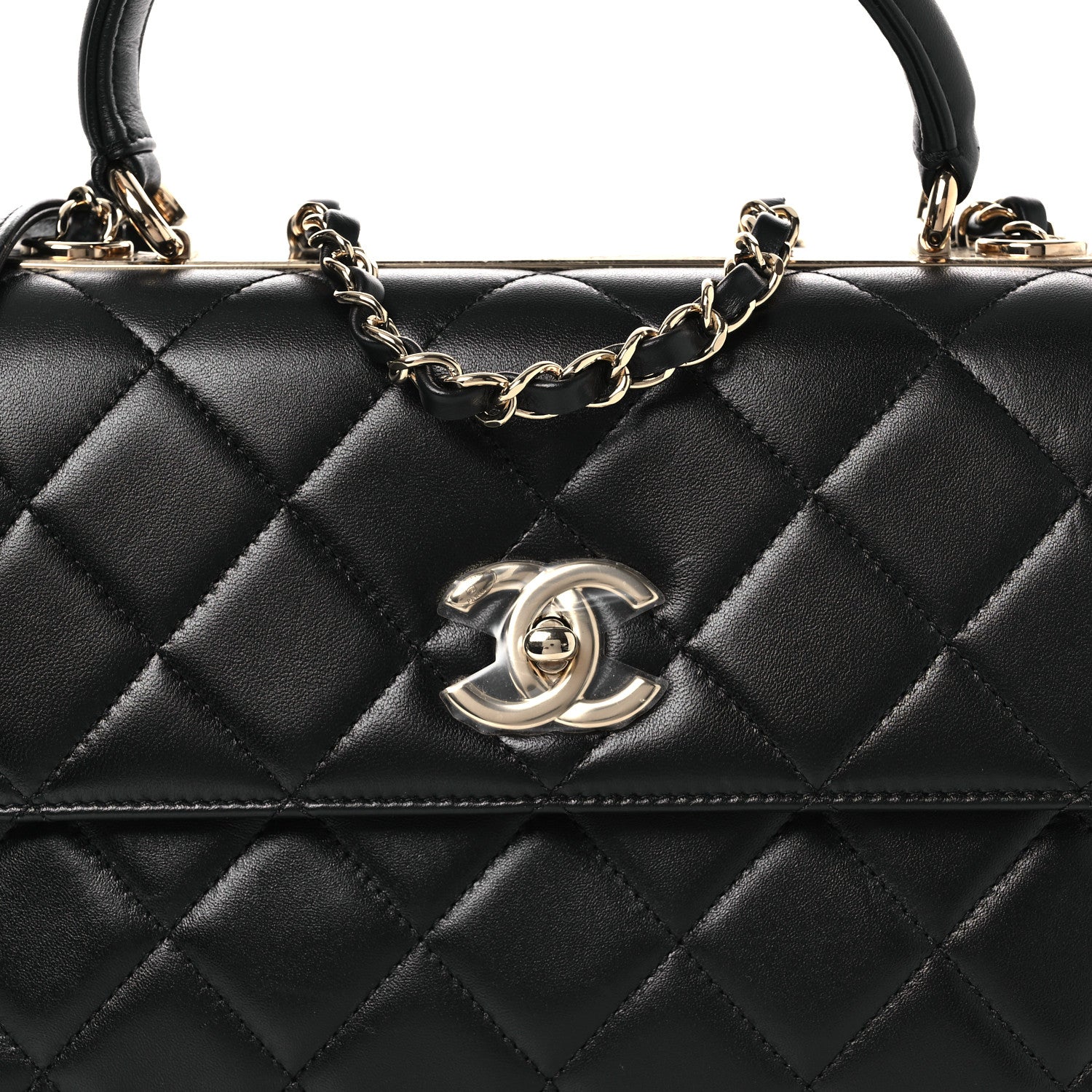 Chanel Lambskin Quilted Small Trendy CC Dual Handle Flap Bag Black 8 of 18