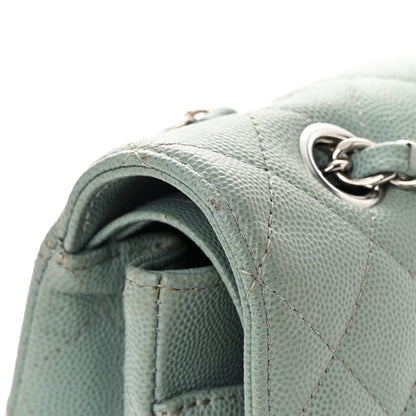 Chanel Caviar Quilted Medium Double Flap Light Blue 14 of 17